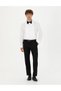 White Slim Fit Tuxedo Shirt - 4