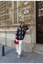Women's Oversize Shirt with Beading on Front, Back and Sleeves - 5