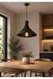 علاقي قش أسود مفرد E27 – قطر 30 سم - 2