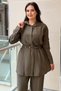 Fuat Gürşen Stone and Sequin Detailed Shirt and Trousers Set - 3
