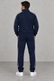Men's Diver Fabric High-Quality Stand-Up Collar Full Stretch Tracksuit Set Dawraz-3037 - 4