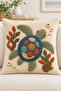 Marine Themed 3D Embroidery-Looking Digital Printed Decorative Throw Pillow Cover – 43X43 cm – (Double Sided) - 5