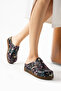 3221 Neon Shapes Patterned Sek Anatomical Slippers - 3