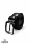 Genuine Calfskin Black 4 cm Battal Men's Belt