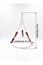 Macrame Braided Colorful Beaded Bird Swing - Budgie and Parrot Toy (16 cm X 20 cm) - 2