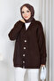 Women's Square Patterned Knit Cardigan
