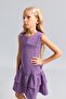 Checkered Sleeveless Ruffle Dress Girls I4389A826Au - 5