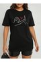 Women's Short Sleeve Crew Neck Dog Printed Viscose Blouse - 2