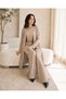 Women's Lavinia 3-Piece Viscose Set – Long Slit Cardigan, Blouse, and Palazzo Pants - 3