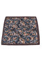 Couture Chocolate Brown Abstract Swirl Patterned Twill Silk Textured - Multi-Purpose Square Bandana Scarf 50X50 cm - 3