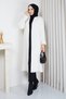 Women's Soft Textured Bearded Loose Knitwear Cardigan - 3