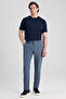 Ds Damat Relaxed Fit (Pile-Free) Blue Plain Jogger Pants - 4
