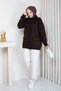 Women's Half Turtleneck Knitwear Cardigan with Pockets - 4