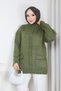 Women's Half Turtleneck Knitwear Cardigan with Pockets - 6