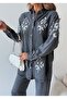 Women's Front Beaded Embroidered Denim Oversize Shirt - 3