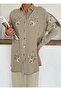 Women's Front Beaded Embroidered Denim Oversize Shirt - 3