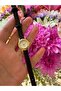 Minimal Leather Cord Women's Wristwatch Bitter Coffee Round - 8
