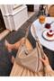 Women's Large Volume Bag with Buckle Detail, Stylish Daily Casual Bag, a Quality, Length 36, Width 46, Length 1O - 2
