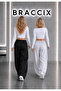 2-Piece Sweatpants (Black + Gray) Adjustable with Wide Legs and Baggy Pockets - 3