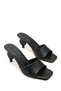 Women's Black Heart Heeled Slippers - 6