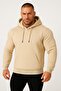 Unisex Oversize 3 Thread Raster Hooded Sweatshirt with Kangaroo Pocket, Plain / Without Print