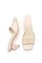 Women's Beige Heart Heeled Slippers - 7