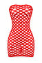 Women’s Black Strapless Openwork Bodycon Mini Dress One Size