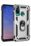 Huawei P40 Lite Compatible E Case Sofia Ring Silicone Cover - Silver