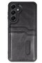 Samsung Galaxy A56 Compatible Case Sara Leather Case with Business Card Holder - Black