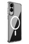 Samsung Galaxy S25 Compatible Edge Case Magneticsafe Transparent Silicone - Transparent