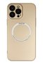 Apple iPhone 14 Pro Max Compatible Case Jack Magneticsafe Lens Silicone - Gold