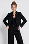 Padded Asymmetrical Crop Woven Jacket Laz0017 Black - 3