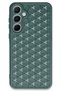 Samsung Galaxy A35 5g Compatible Case Honeycomb Silicone Cover - Dark Green
