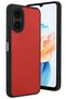 Oppo A38 Compatible Case Aras Leather Cover - Red