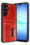 Samsung Galaxy A17 5g Compatible Leather Case with Sara Business Card Holder - Red