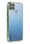 حافظة سيليكون متوافقة مع هاتف Realme C25Y مع عدسة - أخضر