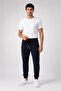 Regular 3 Threaded, Elasticated Waist, Navy Blue Men's Sweatpants - 5