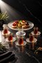 Balea - 13 Piece Glass Tea and Treat Set – Tea Set for 6 People and Standing Presentation Plate 26 cm