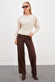 Basic Boat Neck Bat Sleeve Modal Blouse - 3