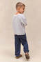 Organic Cotton Little Explorer Sweatshirt and Sweatpants Set - White - Blue, 1 - 1.5 Years - 4