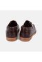 Women's Dark Brown Leather Boat Shoes with Lace Detail - 5
