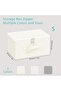 Storage Bins with Zipper, Cube Organizer Basket with Lid, Collapsible Stackable Closet Boxes, for Ho - 3