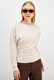 Basic Boat Neck Bat Sleeve Modal Blouse - 6