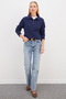 Half Button Polo Neck Knitwear Sweater - 2