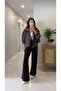 Yesra Brown Plaid Jacket and Pants Set - 2