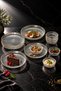 Miranda - 12 Piece Glass Dessert and Appetizer Pastry Serving Set, 6 Pieces of 10 cm Bowls, 16 cm Plates