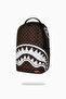 Brown and Cream Drip Check Shark Dlxsv Laptop Backpack - 4