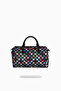 Crazy Check Mini Duffle Sharkverse Universe Faux Leather Mini Handbag
