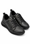 Women's Genuine Leather Black Orthopedic Casual Shoes Vs 1953848