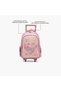 Floral Print 5-Piece School Trolley Bag Set for Girls 5-8 Years with Lunch Bag - 16 inches - 3